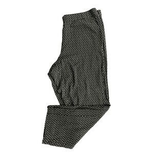 J Jill Pants Size Large Black White Geometric Ankle Length Crop Elastic Waist